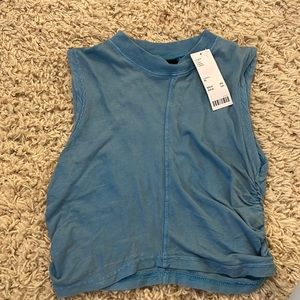 Urban Outfitters blue cropped muscle tee